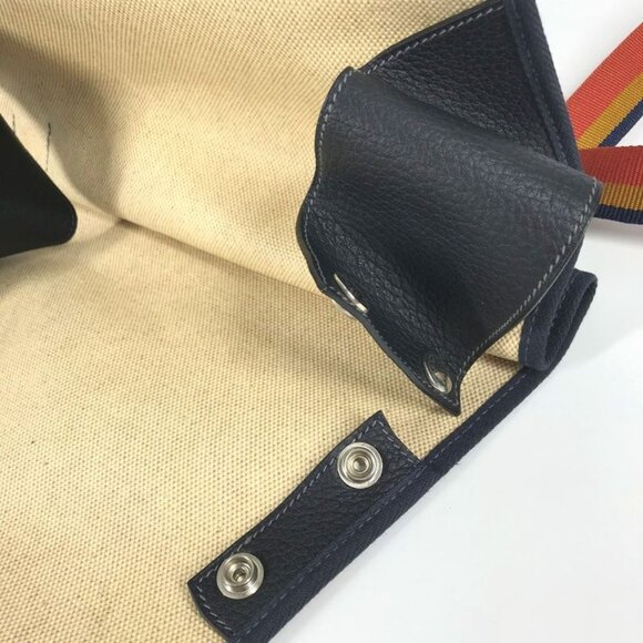 Hermes Backpack Backpack Toile Ashe Beige